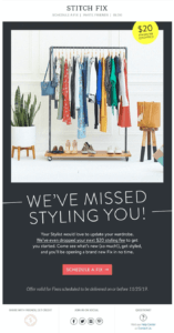 Example of Stitch Fix Email Marketing Automation